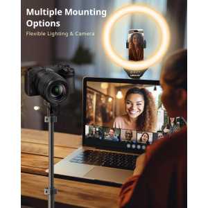 UBeesize Ring Light 12 avec Trépied 62 pour Vidéo, Live Streaming, Compatible Téléphones & Caméras