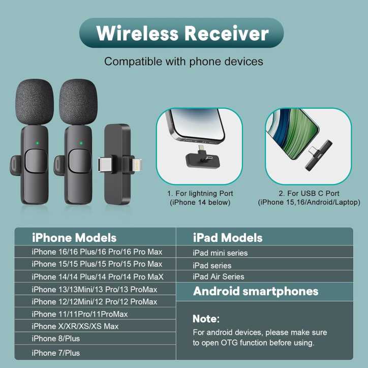 MAYBESTA Wireless Bluetooth Lavalier Microphone for iPhone & Android - Clip-on Mini Mic for YouTube & Podcast MAYBESTA Wireless Bluetooth Lavalier Microphone for iPhone & Android - Clip-on Mini Mic for YouTube & Podcast