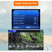 GardePro A3S 64MP Trail Camera - 1296p No Glow Night Vision, 0.1s Trigger