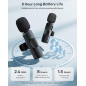 2 Pack Wireless Lavalier Microphones for iPhone, Android – Noise-Reduction Lapel Mics for Video, Podcast, Vlog 2 Pack Wireless Lavalier Microphones for iPhone, Android – Noise-Reduction Lapel Mics for Video, Podcast, Vlog
