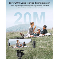 2 Pack Wireless Lavalier Microphones for iPhone, Android & Video Recording