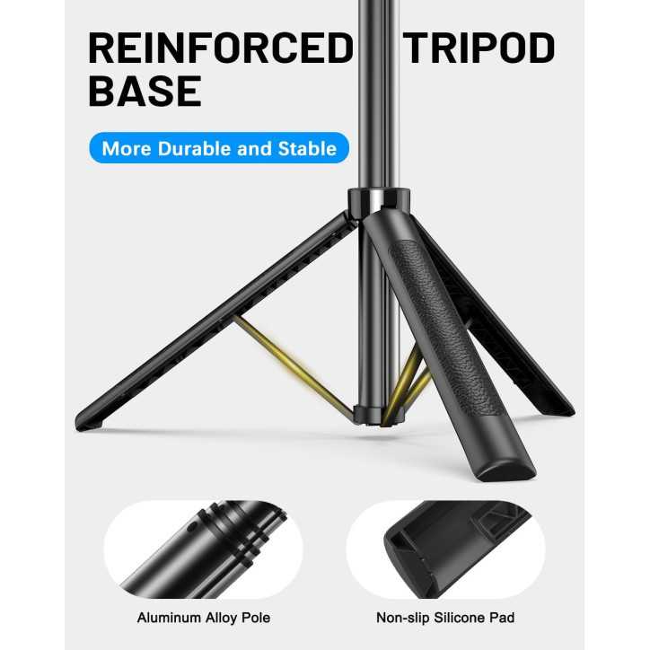 Vlogging Kit for iPhone/Android – 71 Selfie Stick Tripod with Light, Wireless Remote & Microphone for TikTok/YouTube Vlogging Kit for iPhone/Android – 71 Selfie Stick Tripod with Light, Wireless Remote & Microphone for TikTok/YouTube