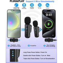 Complete Vlogging Kit for iPhone/Android with Mic, Tripod & RGB Light