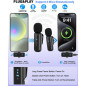 Kit de Vlogging pour iPhone/Android avec Microphone Sans Fil, Trépieds, Lumière RGB pour YouTube & TikTok