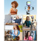 Kit de Vlogging pour iPhone/Android avec Microphone Sans Fil, Trépieds, Lumière RGB pour YouTube & TikTok