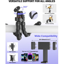 Complete Vlogging Kit for iPhone/Android with Mic, Tripod & RGB Light