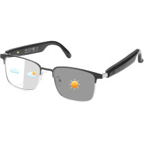 Lunettes Bluetooth Intelligentes Argentées, Audio Couleur, Micro, Appels Mains Libres, Sport & Conduite