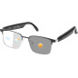 Lunettes Bluetooth Intelligentes Argentées, Audio Couleur, Micro, Appels Mains Libres, Sport & Conduite Lunettes Bluetooth Intelligentes Argentées, Audio Couleur, Micro, Appels Mains Libres, Sport & Conduite