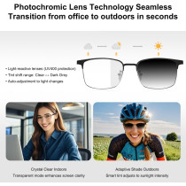 Lunettes Bluetooth Intelligentes Argentées avec Audio & Appels