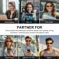 Smart Bluetooth Glasses with Open-Ear Sound, Mic & Speakers, Color Changing, Polarized - Silver Smart Bluetooth Glasses with Open-Ear Sound, Mic & Speakers, Color Changing, Polarized - Silver