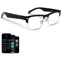 AI Smart Glasses Gold - 164 Languages, Bluetooth, Waterproof & Blue Light Blocking