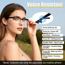 AI Smart Glasses Gold - 164 Languages, Bluetooth, Waterproof & Blue Light Blocking