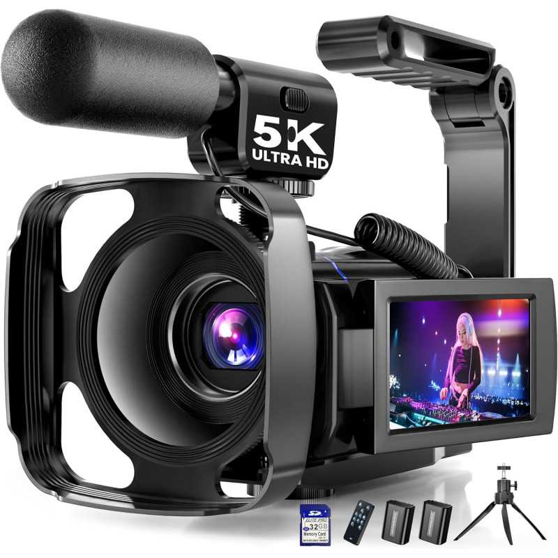 Caméra 5K UHD 64MP Vlogging avec Écran Tactile 270° & WiFi