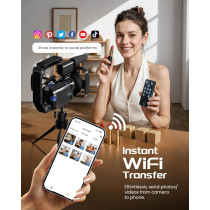Caméra 5K UHD 64MP Vlogging avec Écran Tactile 270° & WiFi