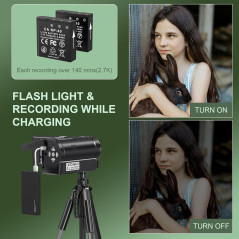 Caméra Vidéo 2.7K QHD 50MP Vlogging 16X Zoom + Accessoires