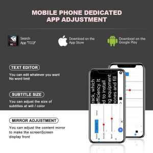 LENSGO TC7S Téléprompteur Portable pour Smartphone avec Télécommande, Compatible iPhone & Android