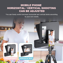LENSGO TC7S Mini Portable Teleprompter for Phone with Remote & App
