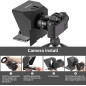 AMBITFUL 7.5'' Mini Teleprompter with Tabletop Tripod, Adjustable Phone Clip & Camera Ring for Streaming