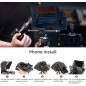 AMBITFUL 7.5'' Mini Teleprompter with Tabletop Tripod, Adjustable Phone Clip & Camera Ring for Streaming