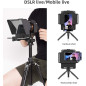 AMBITFUL 7.5'' Mini Teleprompter with Tabletop Tripod, Adjustable Phone Clip & Camera Ring for Streaming