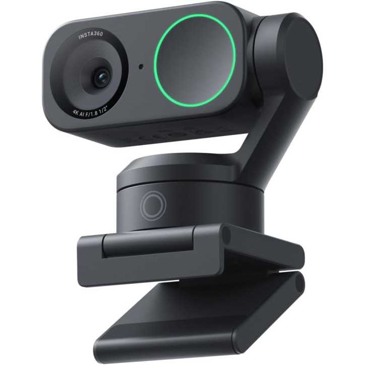 Insta360 Link 2 PTZ 4K Webcam with 1/2 Sensor, AI Tracking, HDR, Noise-Canceling Mic & Gesture Control for PC/Mac