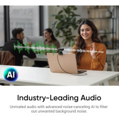 Insta360 Link 2 - 4K PTZ Webcam with AI Tracking & Noise-Canceling Mic