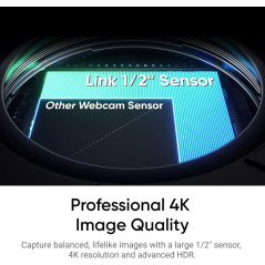 Insta360 Link 2 - 4K PTZ Webcam with AI Tracking & Noise-Canceling Mic