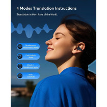 Écouteurs Traduction IA 144 Langues, 60H Autonomie Bluetooth