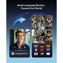 Écouteurs Traduction IA 144 Langues, 60H Autonomie Bluetooth