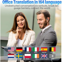 AI Translation Earbuds 3-in-1 Bluetooth 5.4, 164 Languages, 5 Modes, 48H Real-Time Translator for Travel & Business