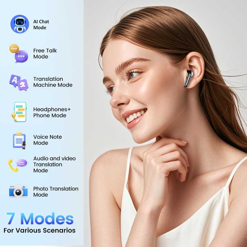 AI Translation Earbuds: Real-Time 164-Language Translator with Bluetooth 5.4
