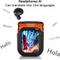 Écouteurs Traducteurs AI NE20 Bluetooth 6.0 avec Écran Tactile LCD, Traduction Temps Réel 148 Langues Écouteurs Traducteurs AI NE20 Bluetooth 6.0 avec Écran Tactile LCD, Traduction Temps Réel 148 Langues