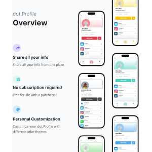 Dot. Thin Digital Business Card – Tap Compatible for iPhone & Android