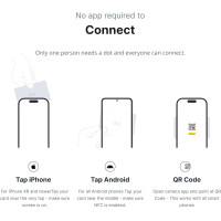 dot. Card Metal Digital Business Card – Tap Compatible with iPhone & Android, Black