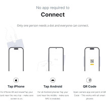 dot. Card Metal Digital Business Card – Tap Compatible with iPhone & Android, Black