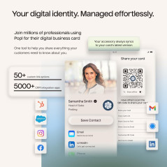 Popl Smart NFC Business Card - Custom Digital Card for iPhone & Android
