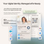 Popl Smart NFC Business Card – Sleek Digital Card with Instant App-Free Sharing, Customizable, Black