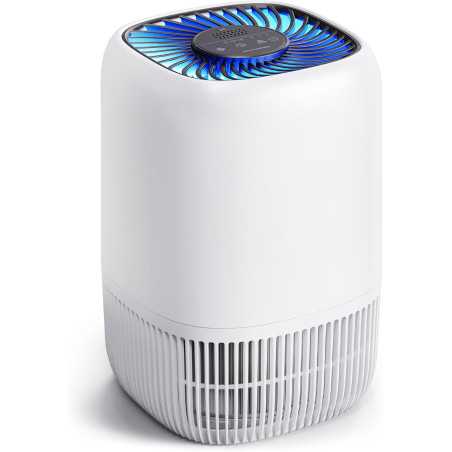 Purificateur d'air domestique H13 True HEPA, 1076 Ft², anti-poils, odeurs, pollen, fumée, silencieux