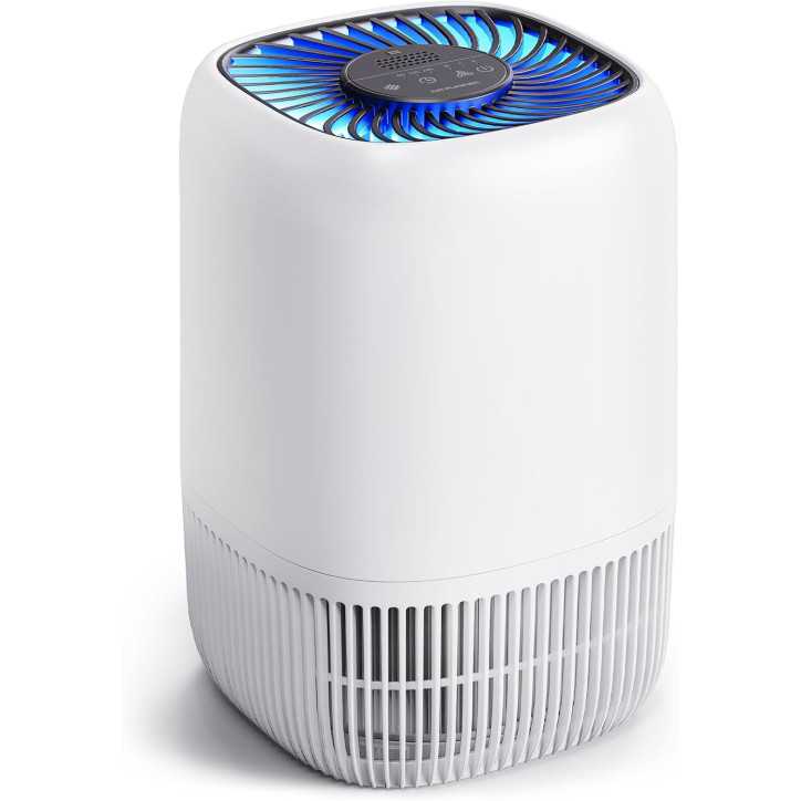 Purificateur d'air domestique H13 True HEPA, 1076 Ft², anti-poils, odeurs, pollen, fumée, silencieux Purificateur d'air domestique H13 True HEPA, 1076 Ft², anti-poils, odeurs, pollen, fumée, silencieux