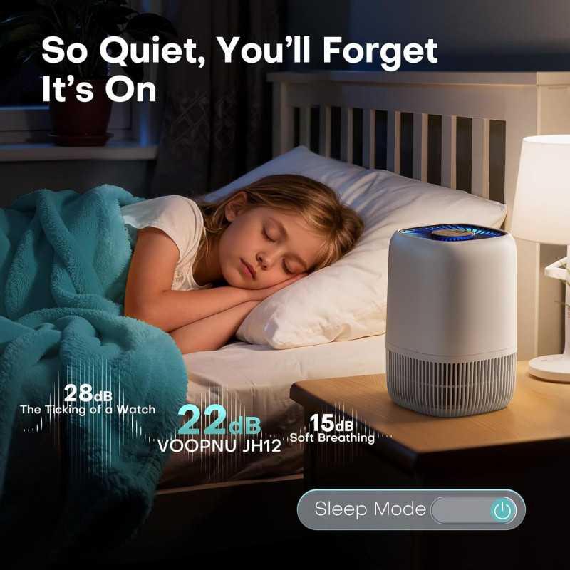 Air Purifier with H13 HEPA Filter for Home – 1076 Ft², Quiet & Compact