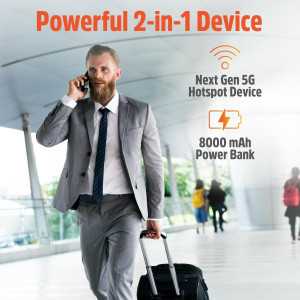 Solis Pro Mobile 5G Hotspot & Power Bank | Lifetime Data & Wi-Fi 6E