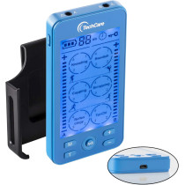 Tens Unit Plus 24 Rechargeable Electronic Pulse Massager - Multi Mode Device with Accessories (Blue)