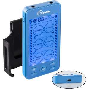 Tens Unit Plus 24 Rechargeable Electronic Pulse Massager - Multi Mode Device with Accessories (Blue)