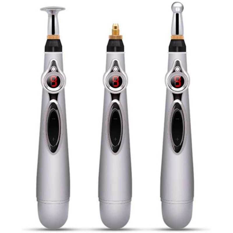 Stylo Acupuncture Électrique 3-en-1 pour Soulagement Douleur