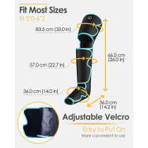 Leg Massager with Heat & Air Compression for Legs, Calf & Thigh – 3 Intensities, 6 Modes, FSA HSA Eligible