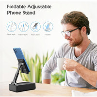TechGlow Foldable Cellphone Stand with Bluetooth Speaker & Power Bank – Cool Tech Gift for Men, Women & Teens
