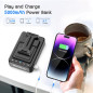 Support de téléphone pliable TechGlow avec enceinte Bluetooth et batterie externe – Cadeau anniversaire tech. Support de téléphone pliable TechGlow avec enceinte Bluetooth et batterie externe – Cadeau anniversaire tech.