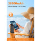 38800mAh Solar Power Bank with USB-C Fast Charge, Dual LED Flashlights, IPX5 Waterproof – Portable Charger for iPhone & Sams 38800mAh Solar Power Bank with USB-C Fast Charge, Dual LED Flashlights, IPX5 Waterproof – Portable Charger for iPhone & Sams