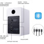 Sanyun SW208 3 Active Bluetooth 5.0 Bookshelf Speakers 60W Carbon Fiber with 24bit DAC 3D Surround Sound (White)