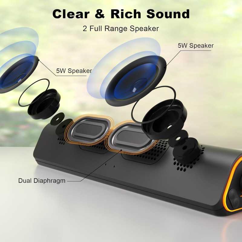 Enceintes Bluetooth SOULION R50 PC, LED & Son Surround